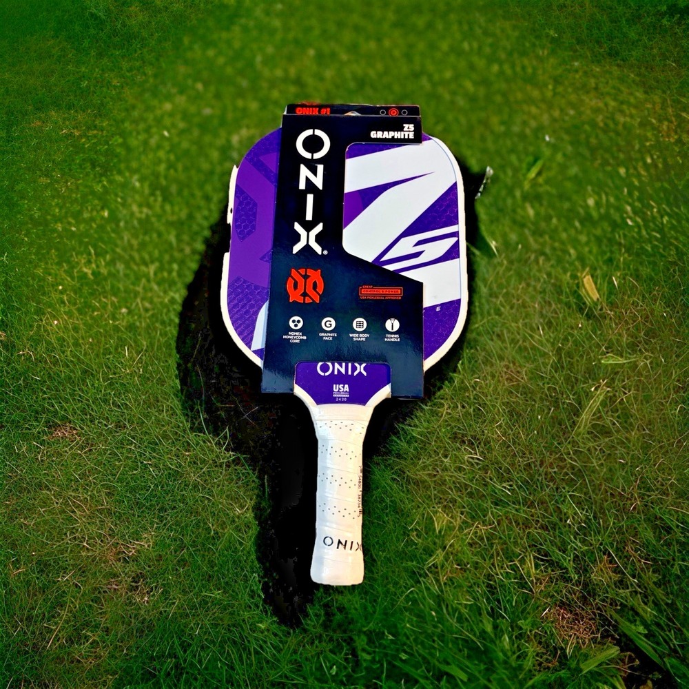 Onix 15.5" Z5 Wide Body Pickleball Paddle - Purple: Graphite-Honeycomb-Grip 4"